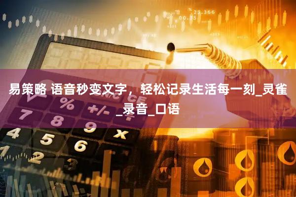 易策略 语音秒变文字，轻松记录生活每一刻_灵雀_录音_口语