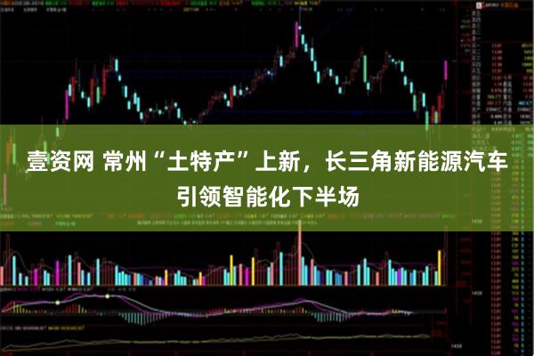 壹资网 常州“土特产”上新，长三角新能源汽车引领智能化下半场