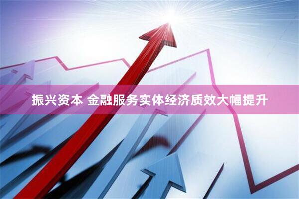 振兴资本 金融服务实体经济质效大幅提升